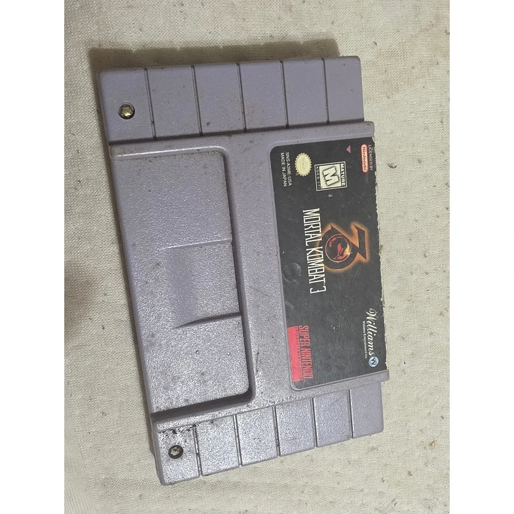 Mortal Kombat 3 SNES Super Nintendo Game‎ Cartridge SNS-A3ME-USA Williams 1995